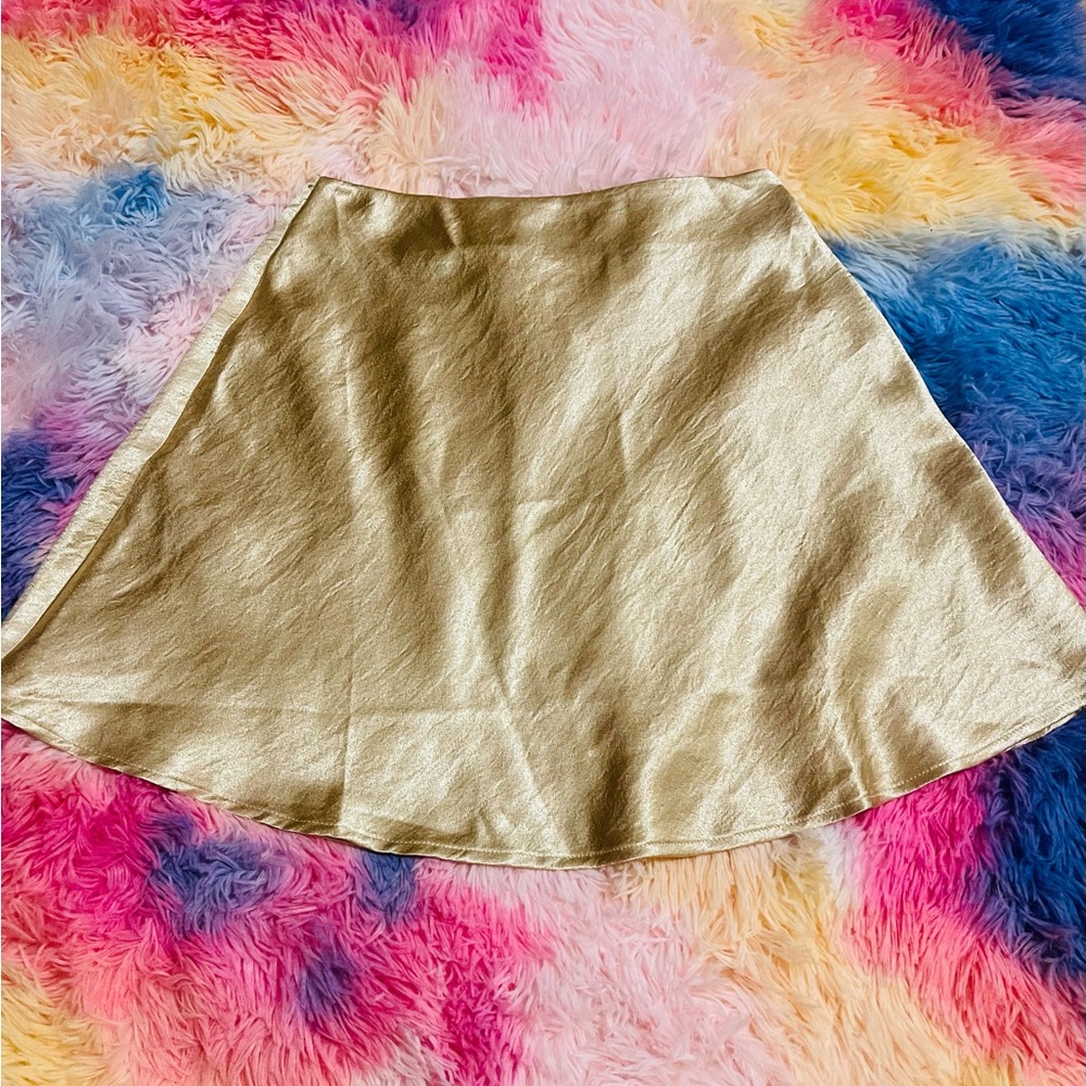 Gold Skater Skirt